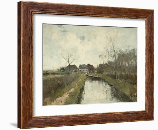 Cottage Near a Ditch, 1870-88-Anton Mauve-Framed Art Print