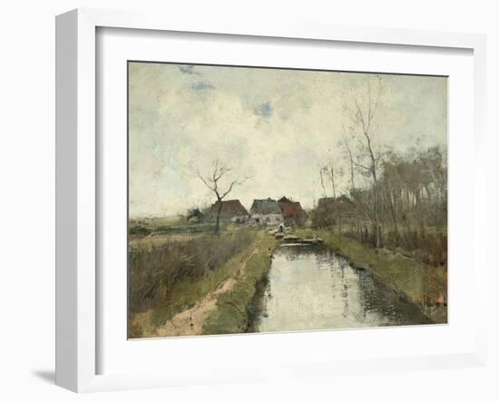 Cottage Near a Ditch, 1870-88-Anton Mauve-Framed Art Print