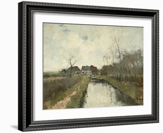 Cottage Near a Ditch, 1870-88-Anton Mauve-Framed Art Print
