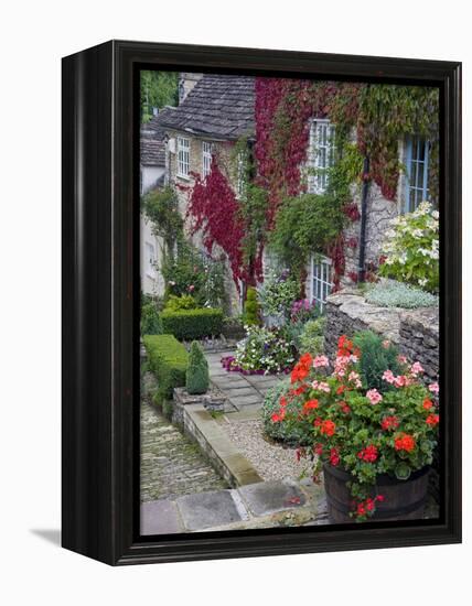 Cottage on Chipping Steps, Tetbury Town, Gloucestershire, Cotswolds, England, United Kingdom-Richard Cummins-Framed Premier Image Canvas