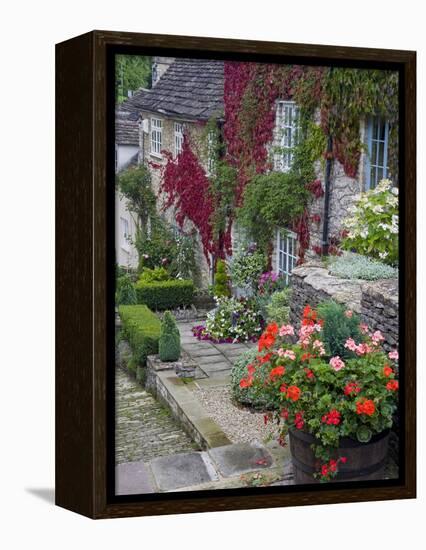 Cottage on Chipping Steps, Tetbury Town, Gloucestershire, Cotswolds, England, United Kingdom-Richard Cummins-Framed Premier Image Canvas