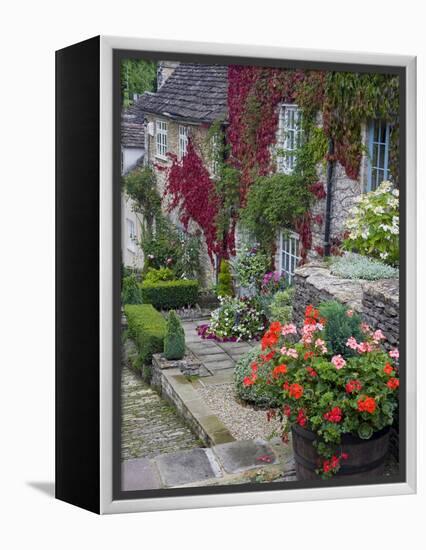 Cottage on Chipping Steps, Tetbury Town, Gloucestershire, Cotswolds, England, United Kingdom-Richard Cummins-Framed Premier Image Canvas