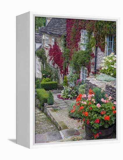 Cottage on Chipping Steps, Tetbury Town, Gloucestershire, Cotswolds, England, United Kingdom-Richard Cummins-Framed Premier Image Canvas