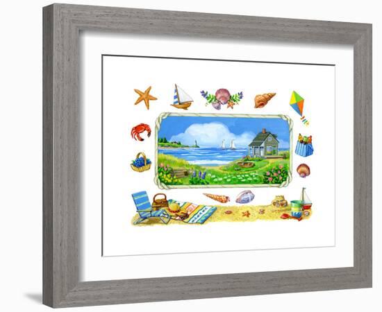 Cottage on the Cove-Geraldine Aikman-Framed Giclee Print