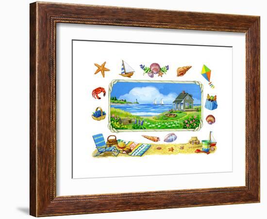 Cottage on the Cove-Geraldine Aikman-Framed Giclee Print