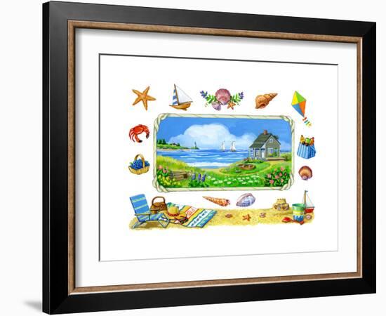 Cottage on the Cove-Geraldine Aikman-Framed Giclee Print