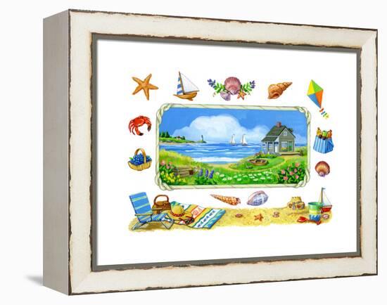 Cottage on the Cove-Geraldine Aikman-Framed Premier Image Canvas