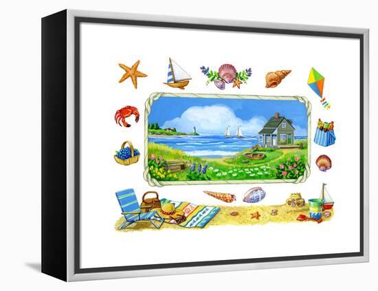 Cottage on the Cove-Geraldine Aikman-Framed Premier Image Canvas