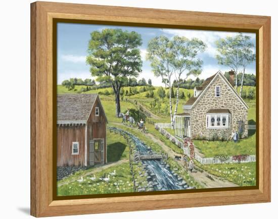 Cottage Pathway-Bob Fair-Framed Premier Image Canvas