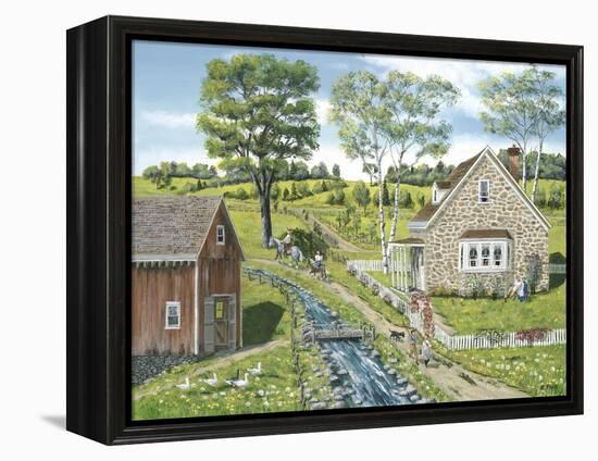 Cottage Pathway-Bob Fair-Framed Premier Image Canvas