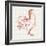 Cottage Rooster III Red-Sue Schlabach-Framed Art Print