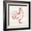 Cottage Rooster III Red-Sue Schlabach-Framed Art Print
