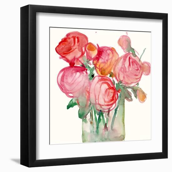 Cottage Roses I-Samuel Dixon-Framed Art Print