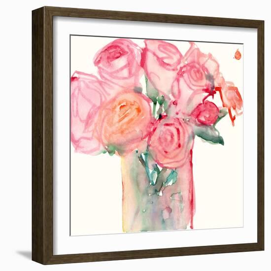 Cottage Roses II-Samuel Dixon-Framed Art Print