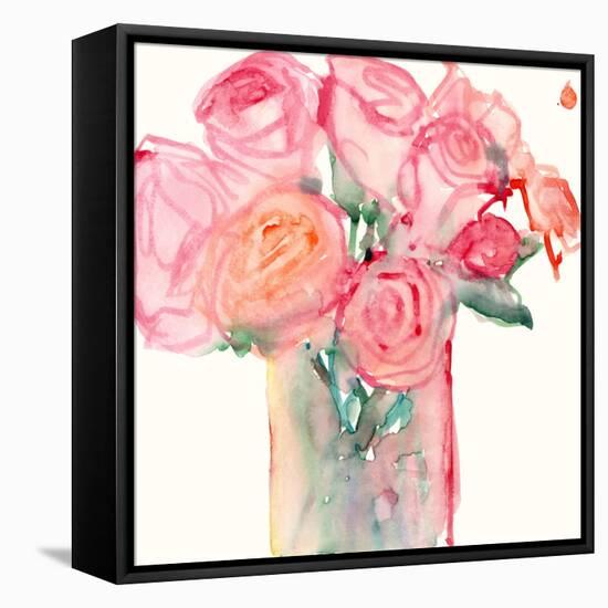 Cottage Roses II-Samuel Dixon-Framed Stretched Canvas