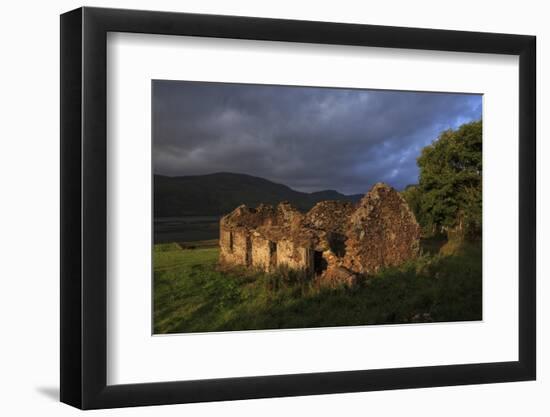 Cottage ruin, Loughros, Ardara, County Donegal, Ulster, Republic of Ireland, Europe-Carsten Krieger-Framed Photographic Print