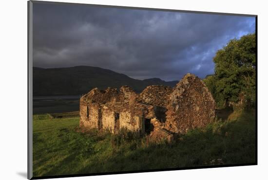Cottage ruin, Loughros, Ardara, County Donegal, Ulster, Republic of Ireland, Europe-Carsten Krieger-Mounted Photographic Print