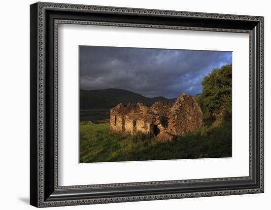 Cottage ruin, Loughros, Ardara, County Donegal, Ulster, Republic of Ireland, Europe-Carsten Krieger-Framed Photographic Print