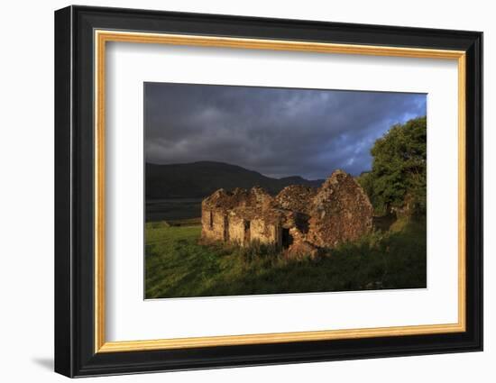 Cottage ruin, Loughros, Ardara, County Donegal, Ulster, Republic of Ireland, Europe-Carsten Krieger-Framed Photographic Print