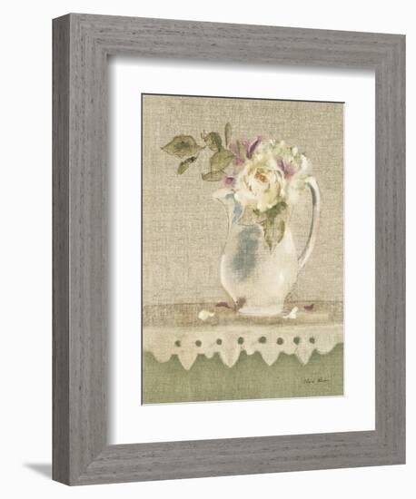 Cottage Shelf Bouquet II-Cheri Blum-Framed Art Print