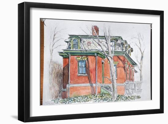 Cottage, Snug Harbor, 2004 (Oil on Canvas)-Anthony Butera-Framed Giclee Print