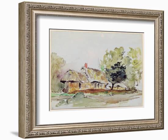 Cottage under Large Trees in Summer, C.1831-Eugene Delacroix-Framed Giclee Print