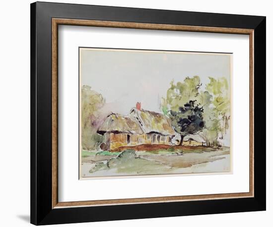 Cottage under Large Trees in Summer, C.1831-Eugene Delacroix-Framed Giclee Print