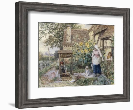 Cottage Well-Myles Birket Foster-Framed Giclee Print