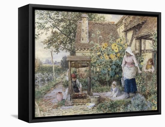 Cottage Well-Myles Birket Foster-Framed Premier Image Canvas