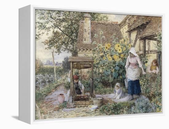 Cottage Well-Myles Birket Foster-Framed Premier Image Canvas