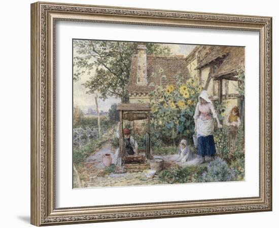 Cottage Well-Myles Birket Foster-Framed Giclee Print