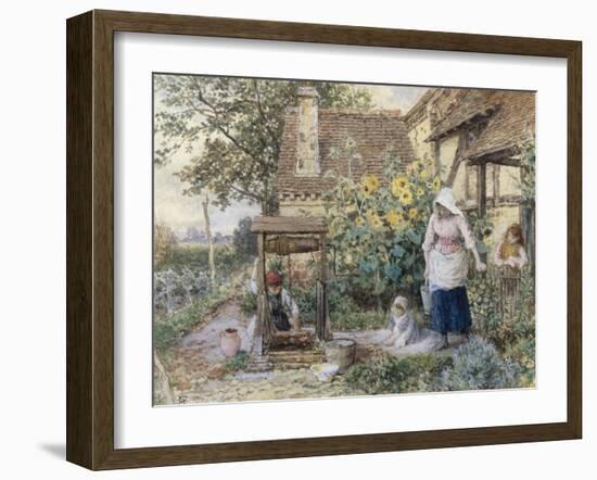 Cottage Well-Myles Birket Foster-Framed Giclee Print