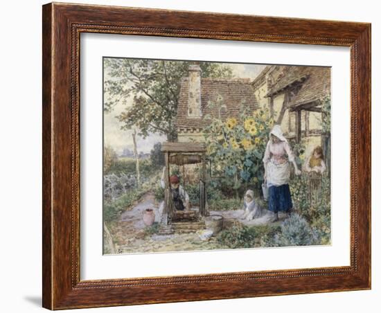 Cottage Well-Myles Birket Foster-Framed Giclee Print