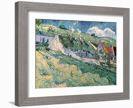 Cottages at Auvers-Sur-Oise, c.1890-Vincent van Gogh-Framed Giclee Print