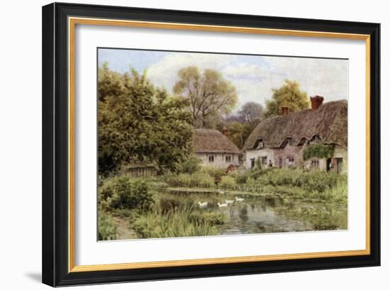 Cottages at Lake, Near Salisbury, Wilts-Alfred Robert Quinton-Framed Giclee Print