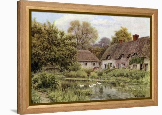 Cottages at Lake, Near Salisbury, Wilts-Alfred Robert Quinton-Framed Premier Image Canvas