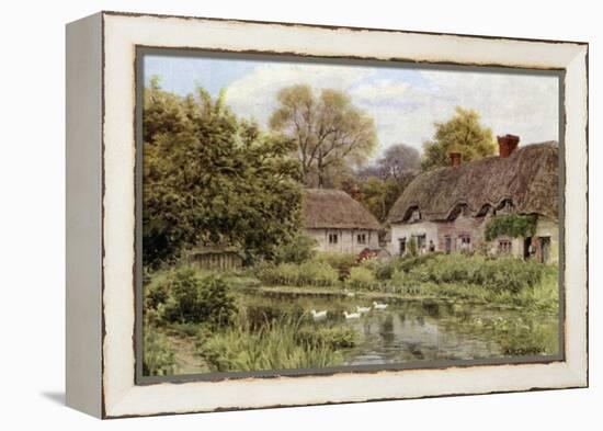 Cottages at Lake, Near Salisbury, Wilts-Alfred Robert Quinton-Framed Premier Image Canvas