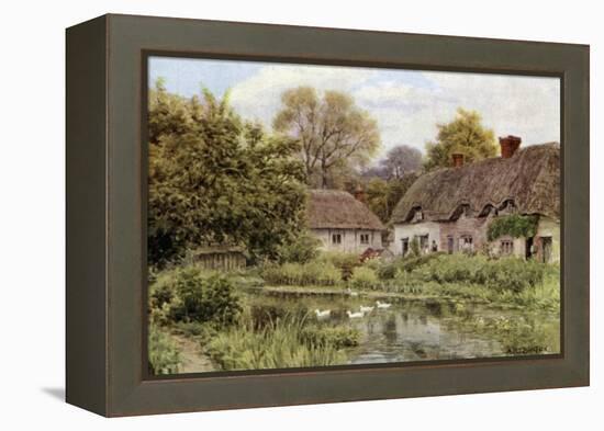 Cottages at Lake, Near Salisbury, Wilts-Alfred Robert Quinton-Framed Premier Image Canvas