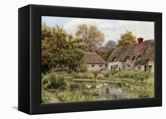 Cottages at Lake, Near Salisbury, Wilts-Alfred Robert Quinton-Framed Premier Image Canvas