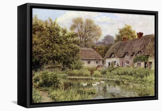 Cottages at Lake, Near Salisbury, Wilts-Alfred Robert Quinton-Framed Premier Image Canvas