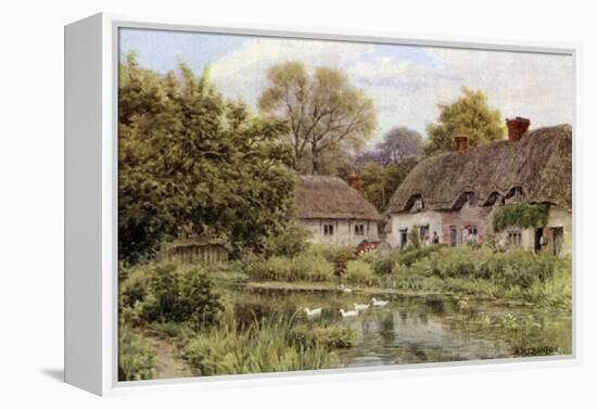 Cottages at Lake, Near Salisbury, Wilts-Alfred Robert Quinton-Framed Premier Image Canvas