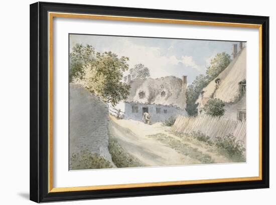 Cottages in a Village Street-John Baptist Malchair-Framed Giclee Print