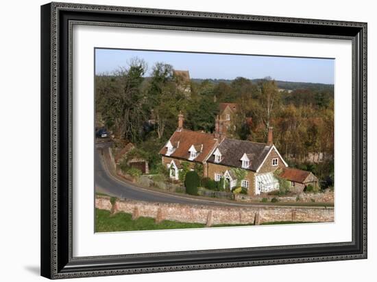 Cottages in the Village of Castle Rising, Kings Lynn, Norfolk, 2005-Peter Thompson-Framed Photographic Print