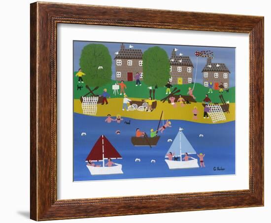 Cottages on the Bay-Gordon Barker-Framed Giclee Print