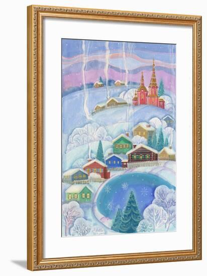 Cottages under the Snow Cabin-ZPR Int’L-Framed Giclee Print