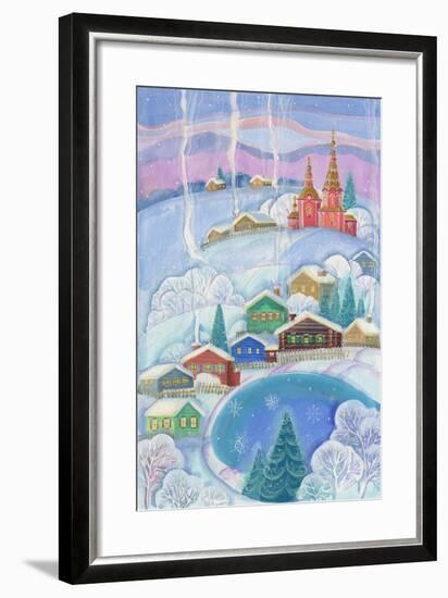 Cottages under the Snow Cabin-ZPR Int’L-Framed Giclee Print