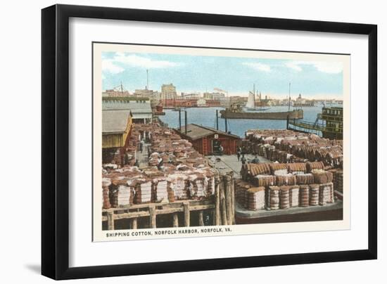 Cotton Bales on Docks, Norfolk, Virginia-null-Framed Premium Giclee Print