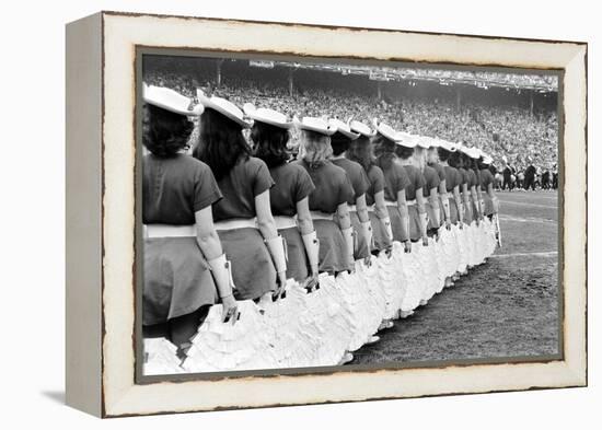 Cotton Bowl Cheerleaders-Robert W^ Kelley-Framed Premier Image Canvas