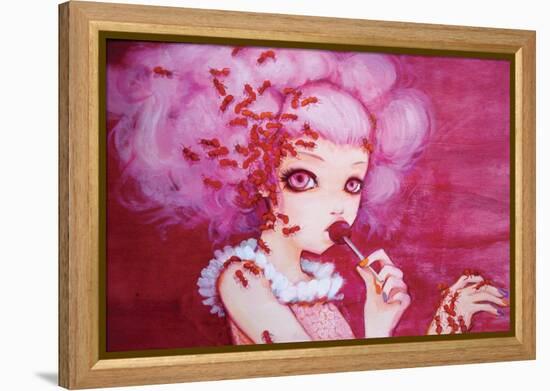 Cotton Candy Curly Cue-Camilla D'Errico-Framed Stretched Canvas