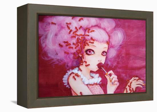 Cotton Candy Curly Cue-Camilla D'Errico-Framed Stretched Canvas